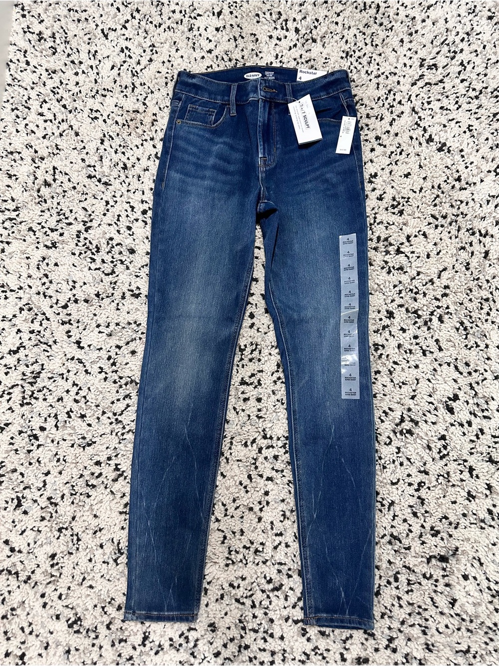 Old Navy Rockstar Sculpt Dark‎ Blue Jeans size 4